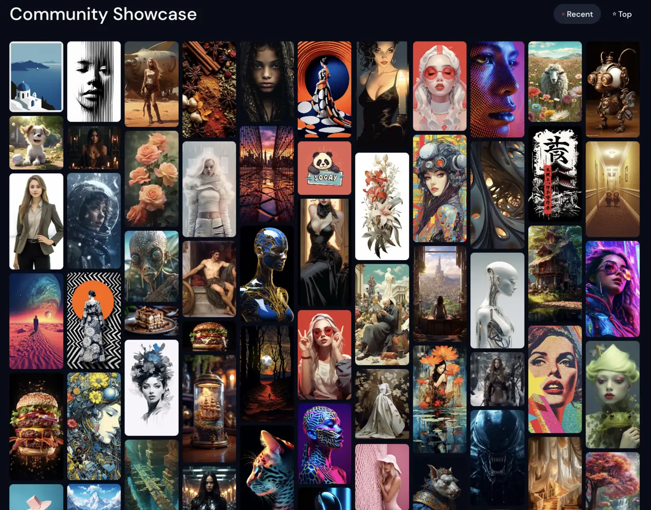 Midjourney AI community showcase