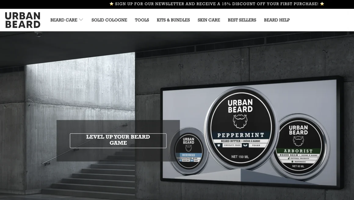 Landing page example