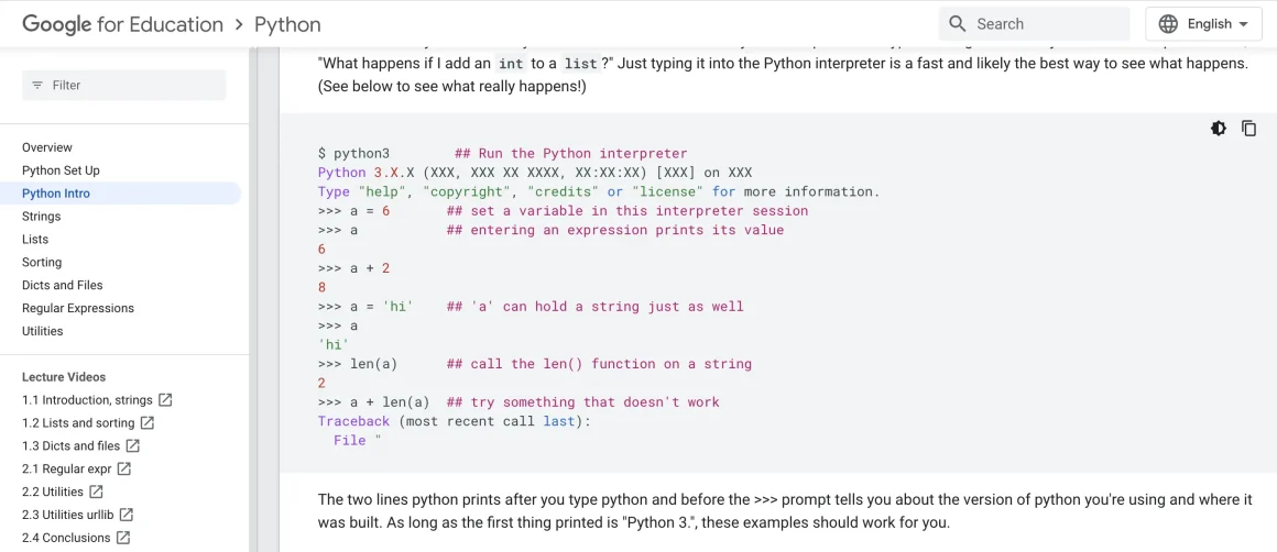 Free Python Course by Google