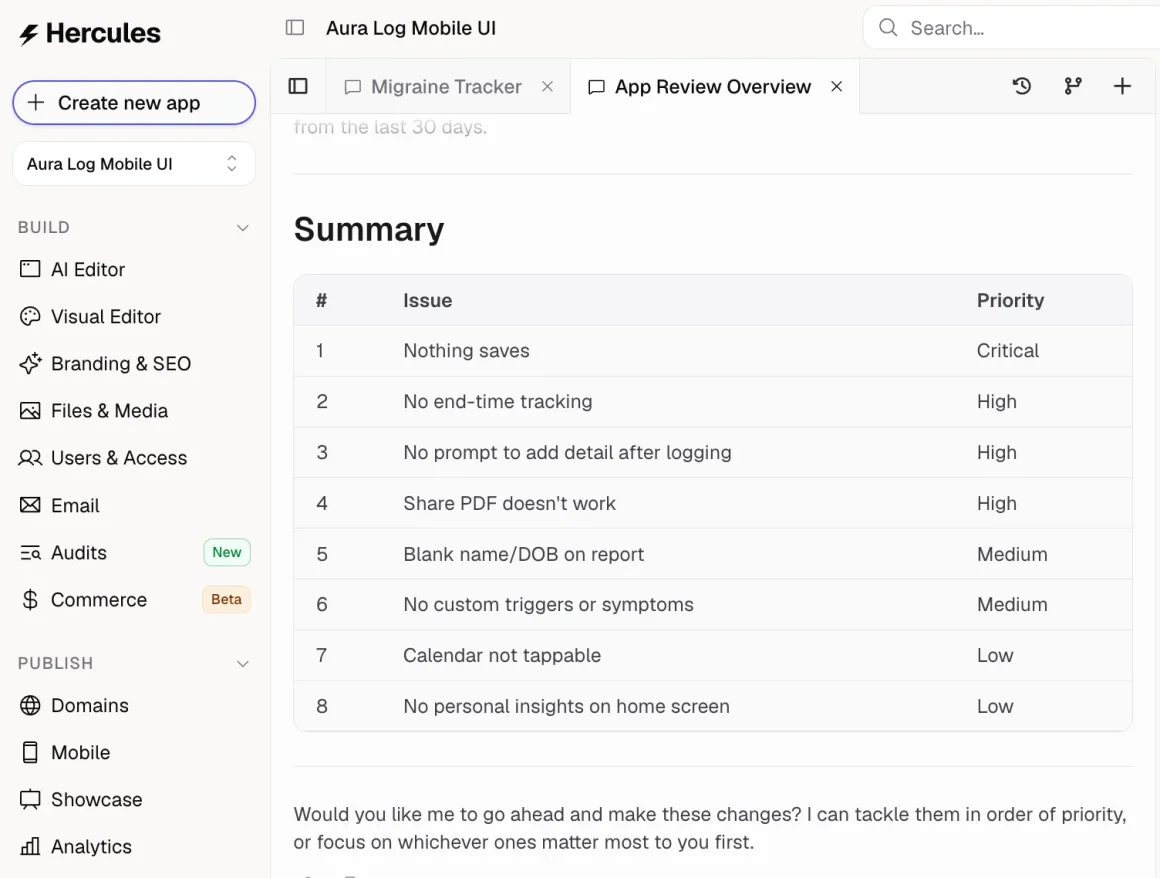 AI Builder Audit Feature