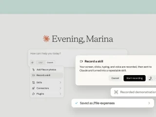 Cowork is Claude working directly in your files and apps and learning your workflows by watching.