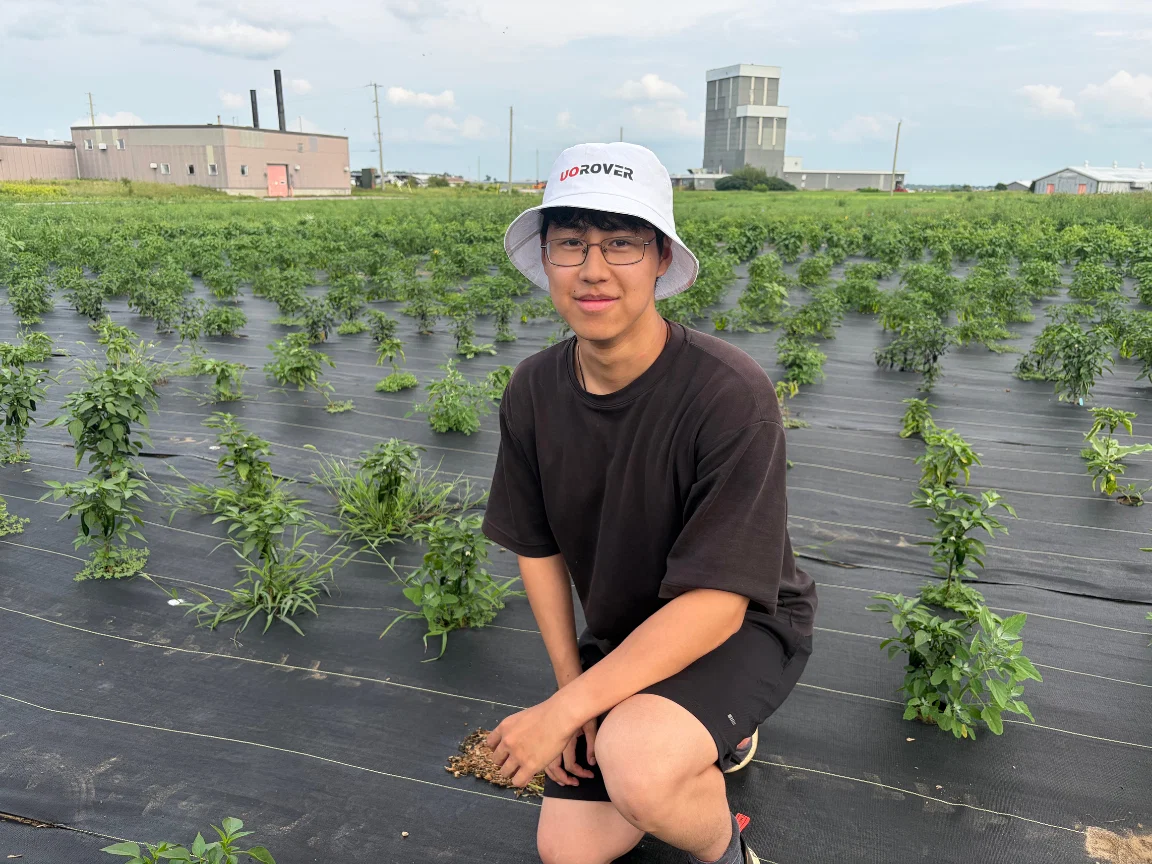 Mumtahin Farabi at the organic farm