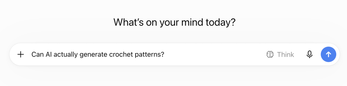 Can AI actually generate crochet patterns
