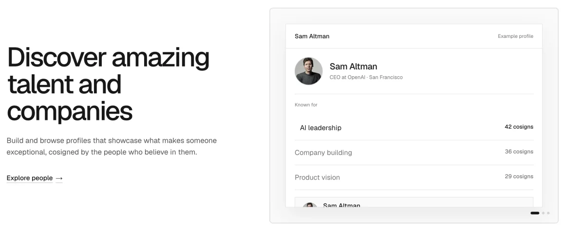 Sam Altman Profile Cosign