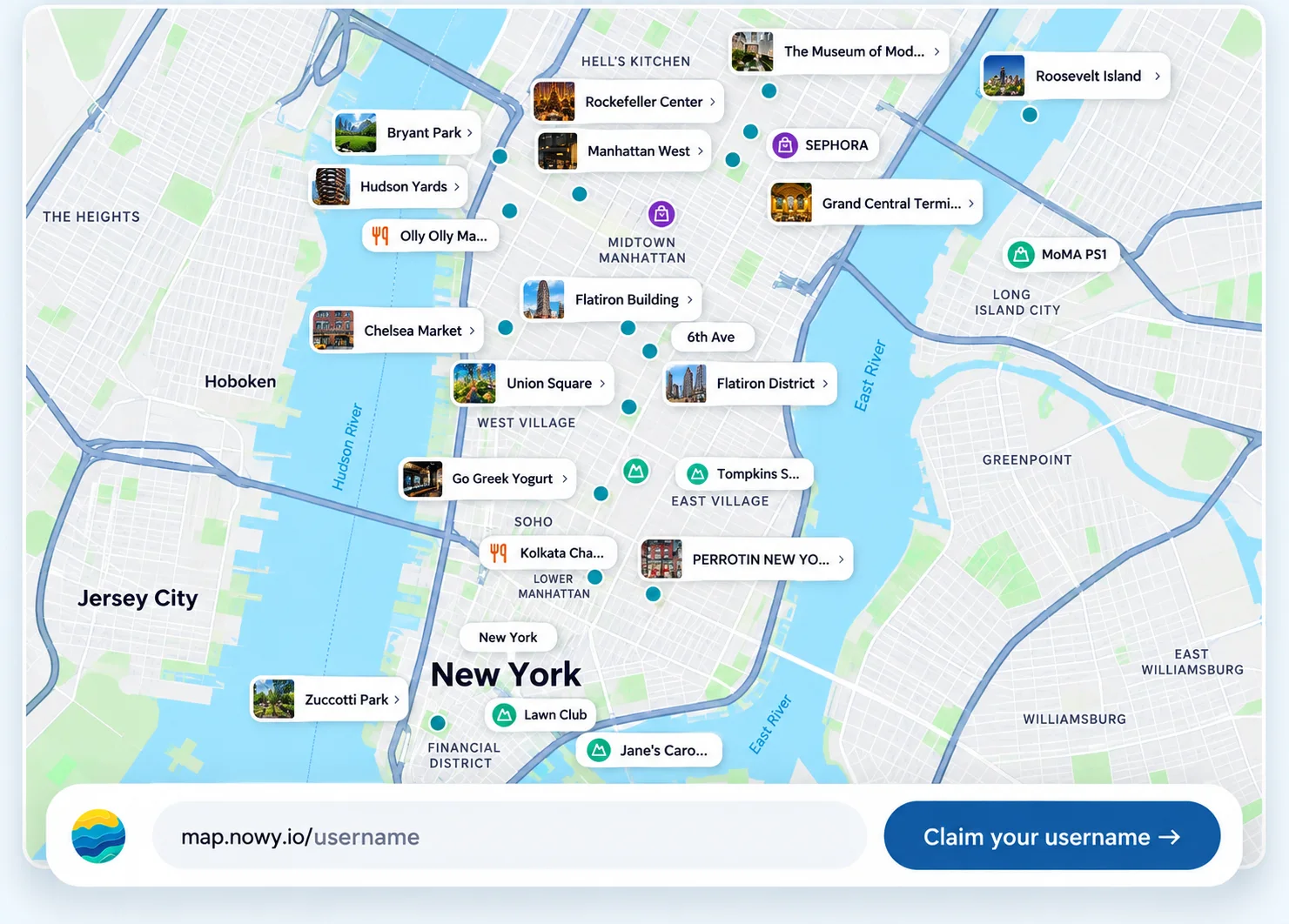 Dynamic Travel Map by NOWY