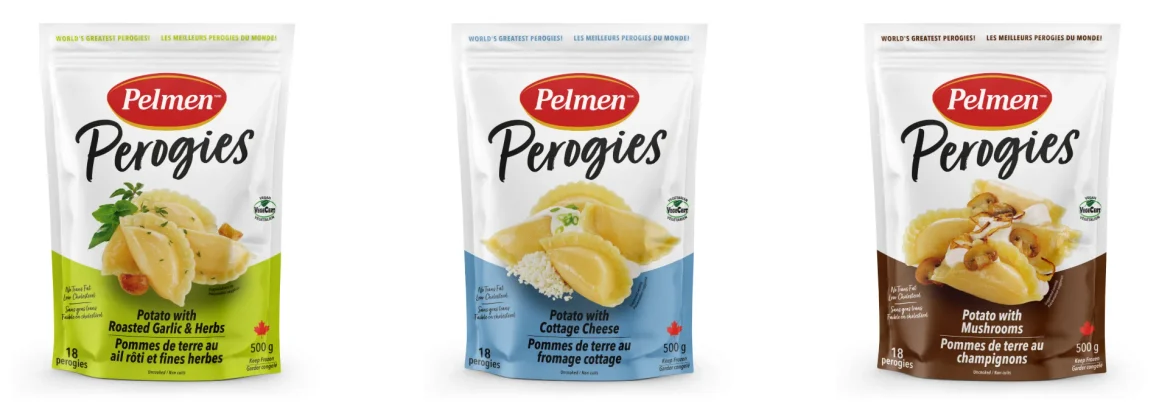 New Packaging Pergogies by Pelmen Foods