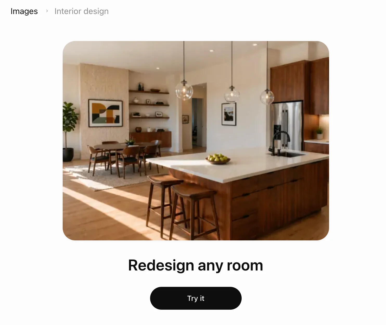 Redesign any room ChatGPT new feature